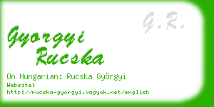 gyorgyi rucska business card