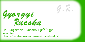 gyorgyi rucska business card